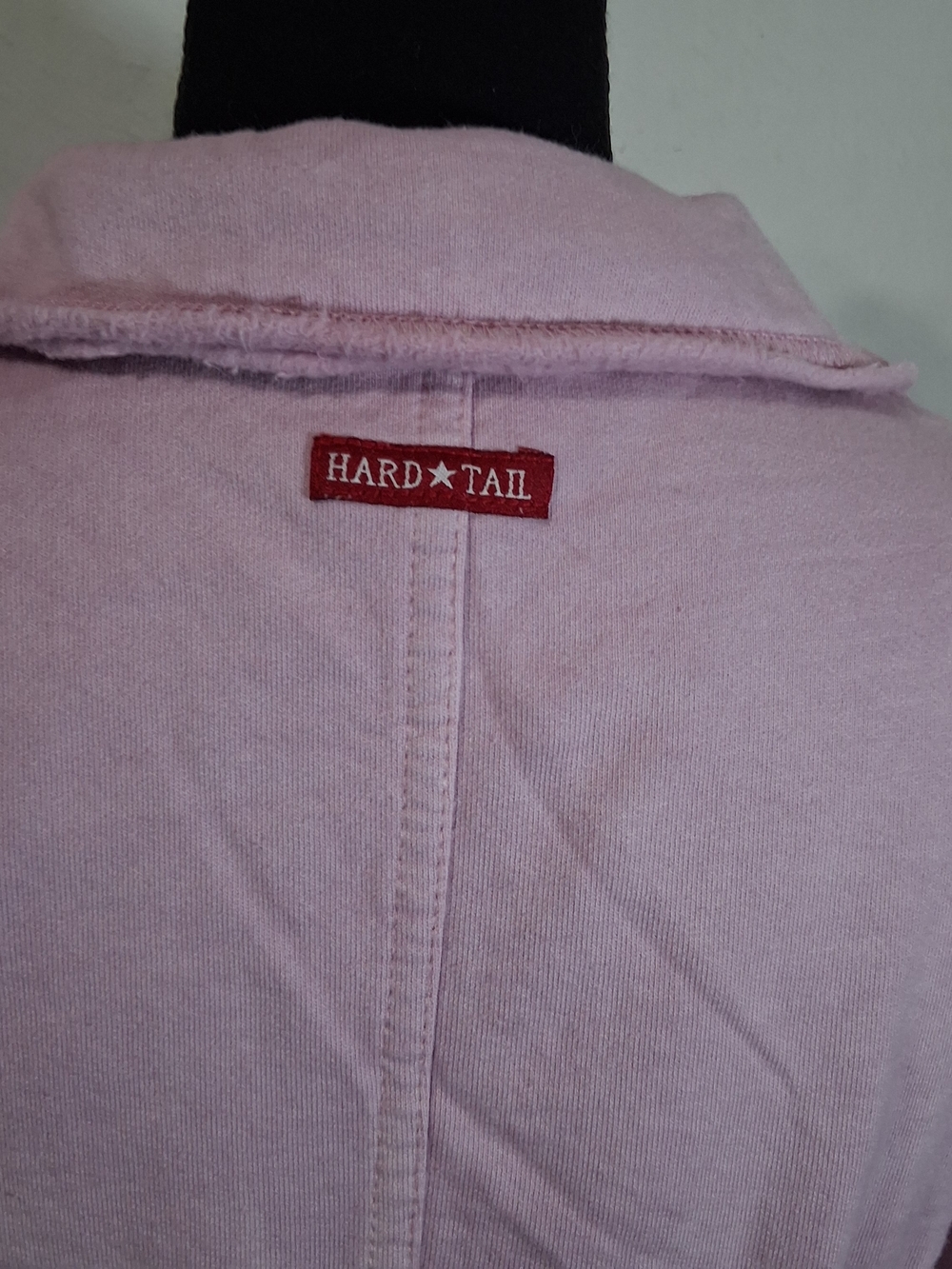 Hard Tail Pink and Sage Green Button-Front Peplum Jacket - Picture 4 of 8